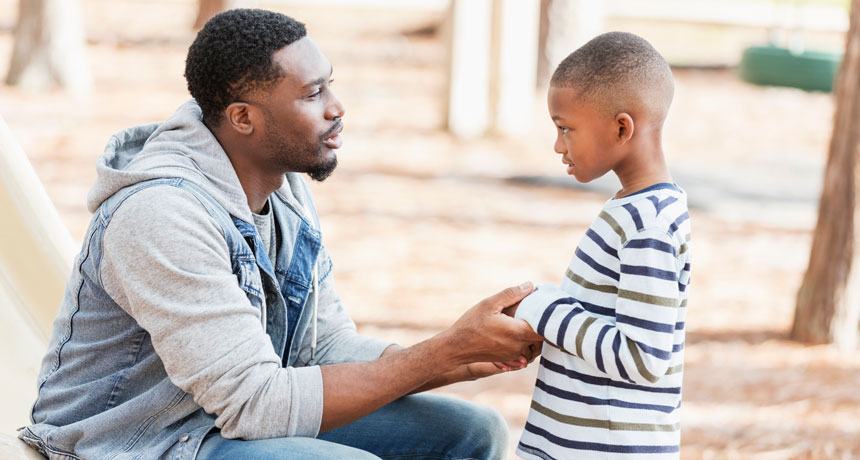 talking to son talking to son
